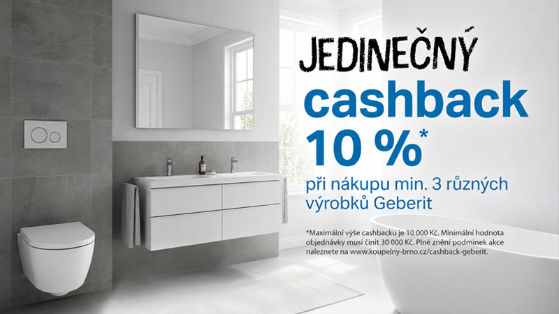 Cashback akce pro zákazníky studia Koupelny pro Brno