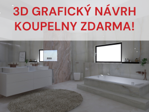 3D grafický návrh koupelny zdarma! 